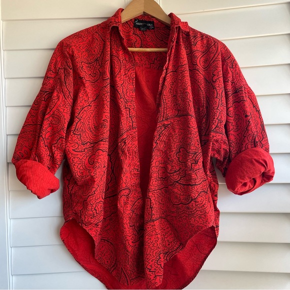Western Red Paisley Shirt - Picture 6 of 7